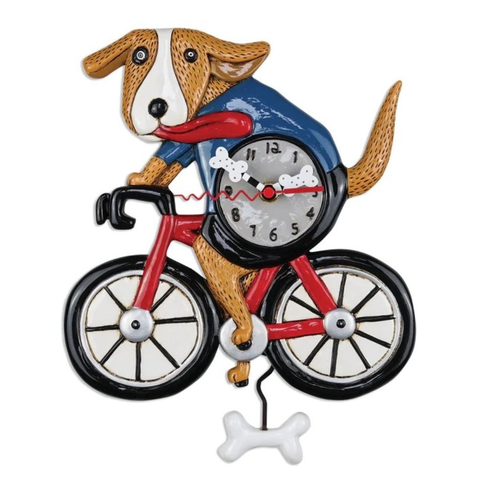 NIB Bicycle Dog Clock